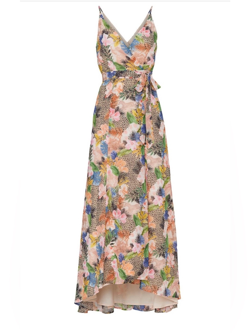 Hutch~Floral Wrap High-Low Leah Wrap Dress in Pink, Blue, Green~Size Small~$335~ - Picture 5 of 8